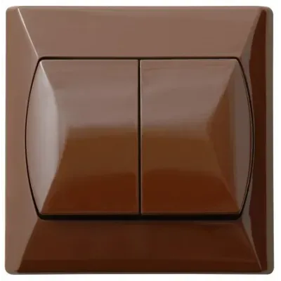 AKCENT Łącznik podwójny schodowy, kolor: BRĄZOWY, 10AX/250~, IP-20 zaciski gwintowe