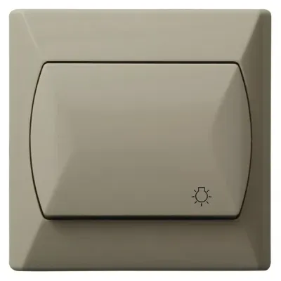 AKCENT Łącznik zwierny "światło", kolor: BEŻOWY, 10AX/250~, IP-20 zaciski gwintowe