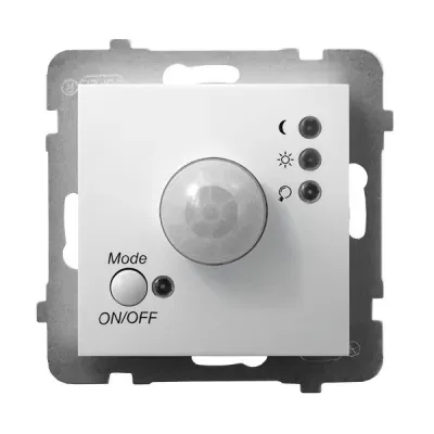 ARIA Elektroniczny czujnik ruchu, kolor: BIAŁY, Zasięg działania do 7 metrów