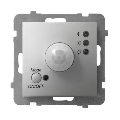 ARIA Elektroniczny czujnik ruchu, kolor: SREBRO, Zasięg działania do 7 metrów