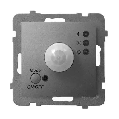 ARIA Elektroniczny czujnik ruchu, kolor: SZARY MAT, Zasięg działania do 7 metrów