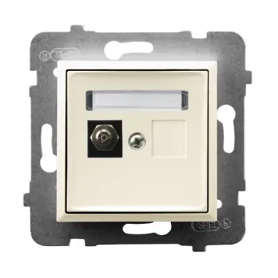 ARIA Gniazdo ekwipotencjalne pojedyncze, kolor: ECRU,