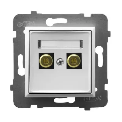 ARIA Gniazdo głośnikowe pojedyncze, kolor: BIAŁY, Przyłączalność przewodów 6mm2