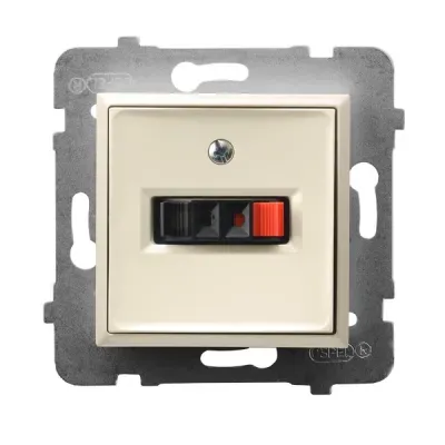 ARIA Gniazdo głośnikowe pojedyncze, kolor: ECRU, Przyłączalność przewodów 0,75mm2