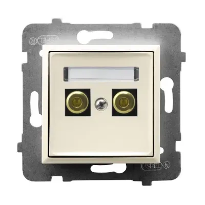 ARIA Gniazdo głośnikowe pojedyncze, kolor: ECRU, Przyłączalność przewodów 6mm2