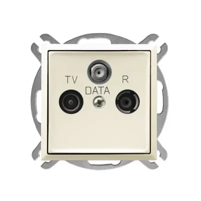 ARIA Gniazdo RTV-DATA, kolor: ECRU, Częstotliwość toru DATA 5÷862 MHz