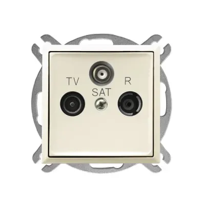 ARIA Gniazdo RTV-SAT końcowe, kolor: ECRU, Współczynnik tłumienia 1,5-2dB